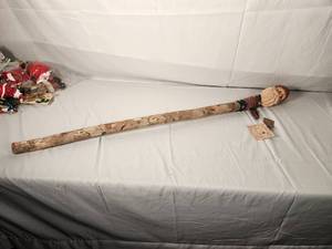 Hand Carved Santa Walking StickCane