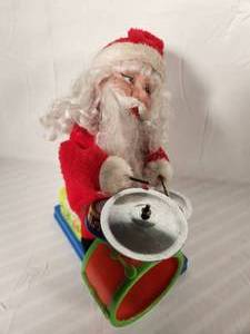 Vintage 1970s Battery Operated Cha Cha Beating Drum Santa Claus