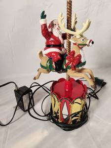 Musical Motion Santa on Reindeer Merry Go Round