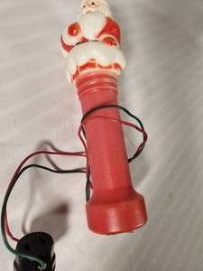 Santa Down the Chimney Plastic Blow Mold Light
