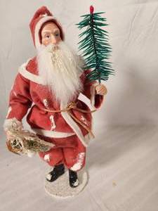 Vintage Santa Carrying a Tree