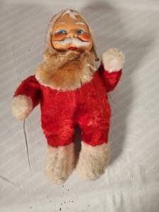 Vintage Rubber Faced Plush Santa