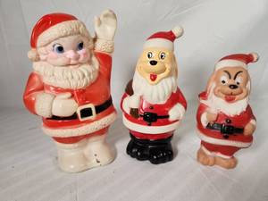 Three Vintage Santa Toys