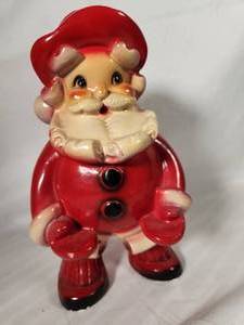 Vintage Hand Painted Santa