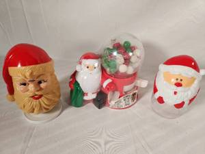 Variety of Vintage Plastic Santas