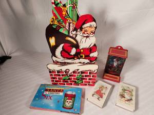 Santa Match Stick Holder, Matches, Dcor and Coasters