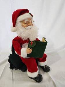 Santa Reading a Book