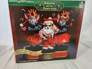 Santa and the Deer-etts Dancing Display
