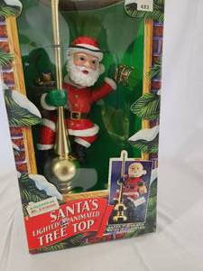 Santa Lighted Animated Tree Top