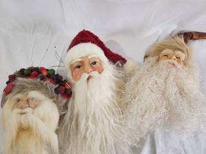 Three Santa Heads