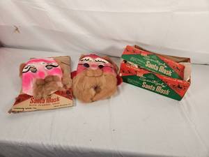 Vintage Santa Masks in Packaging