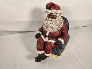 1990 Santa Sitting in Chair Figurine Numbered
