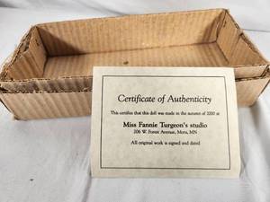 Miss Fannie Turgeons Studio Santa Gnome Puppet with COA