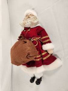 Vintage Santa with Soft Body and Porcelain Face