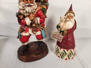 Two Santa Figurines