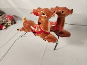 Vintage Empire Hard Plastic Reindeer Tabletop Decoration