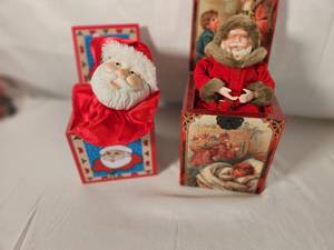 Music Box Jack in the Box Santas
