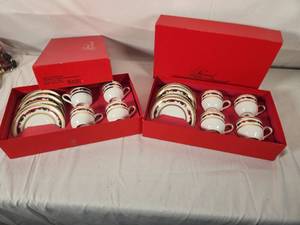 Two Sets of Four Demi-Tasse Special Appointment Tea Sets