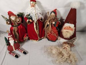 Santa Lot of Tree Toppers and Decorations