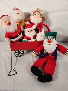 Lot of Santas in Wagon