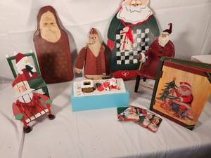 Basket of Santa Toys - Wind Up, Stretch, Cards and Puzzels