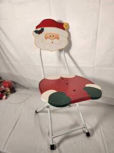 Folding Painted Santa Chair