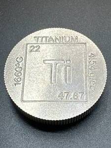 1oz .999 Pure Titanium Round