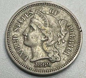 1869 Three Cent Nickel