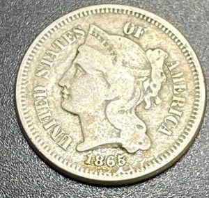 1865 Three Cent Nickel