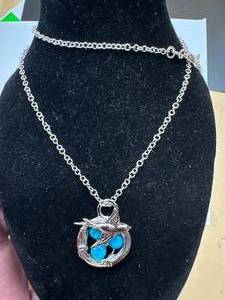 Bird & 3 Egg Necklace