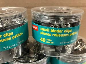 lot 100 image: Bulk Small Binder Clips