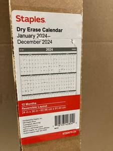 lot 25 image: Dry Erase 2024 Calendar