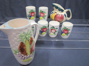 lot 35 image: Juice Set, Purington Pitcher