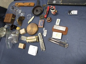 lot 57 image: Slide Rule, Lighters, Many Smalls