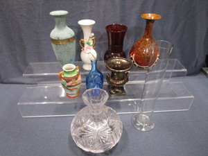 lot 65 image: Vases, Beaker, Bottle