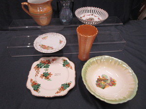 lot 90 image: Adv Plate, Portrait Bowls, Czech Pitcher