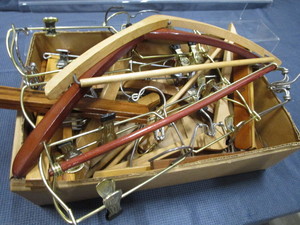 lot 100 image: Wooden Hangers