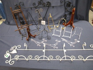 lot 166 image: Wood, Metal, Plastic Holders