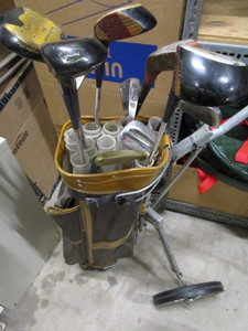 lot 219 image: Golf Bag, Clubs, Cart