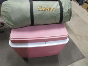 lot 227 image: Cooler, Tent