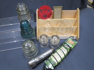 lot 266 image: YMCA Patch, Vintage Flashlight, Insulators