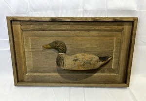 Vintage Framed Wooden Duck Decoy