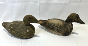 Lot of Two Vintage Wooden Duck Decoys (15 Long)