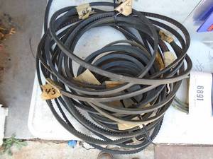 Assortment of v-belts. As shown.
