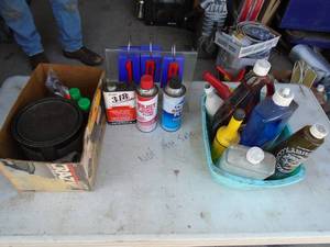 Qty of 2 flats of misc auto chemicals. As shown.