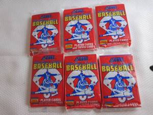 6 1988 Score Baseball Packs...