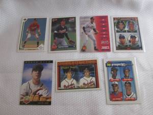 5 Chipper Jones Rookie Cards...