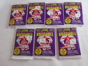 7 1991 Score Series 2 Baseball Pack...