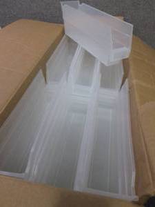 Case of 36 Clear Shelf Bins 11 58x...