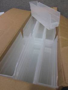 Case of 36 Clear Shelf Bins 11 58x...